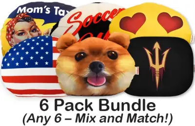 Dash Designs Travel Pillow 6 Pack Bundle 